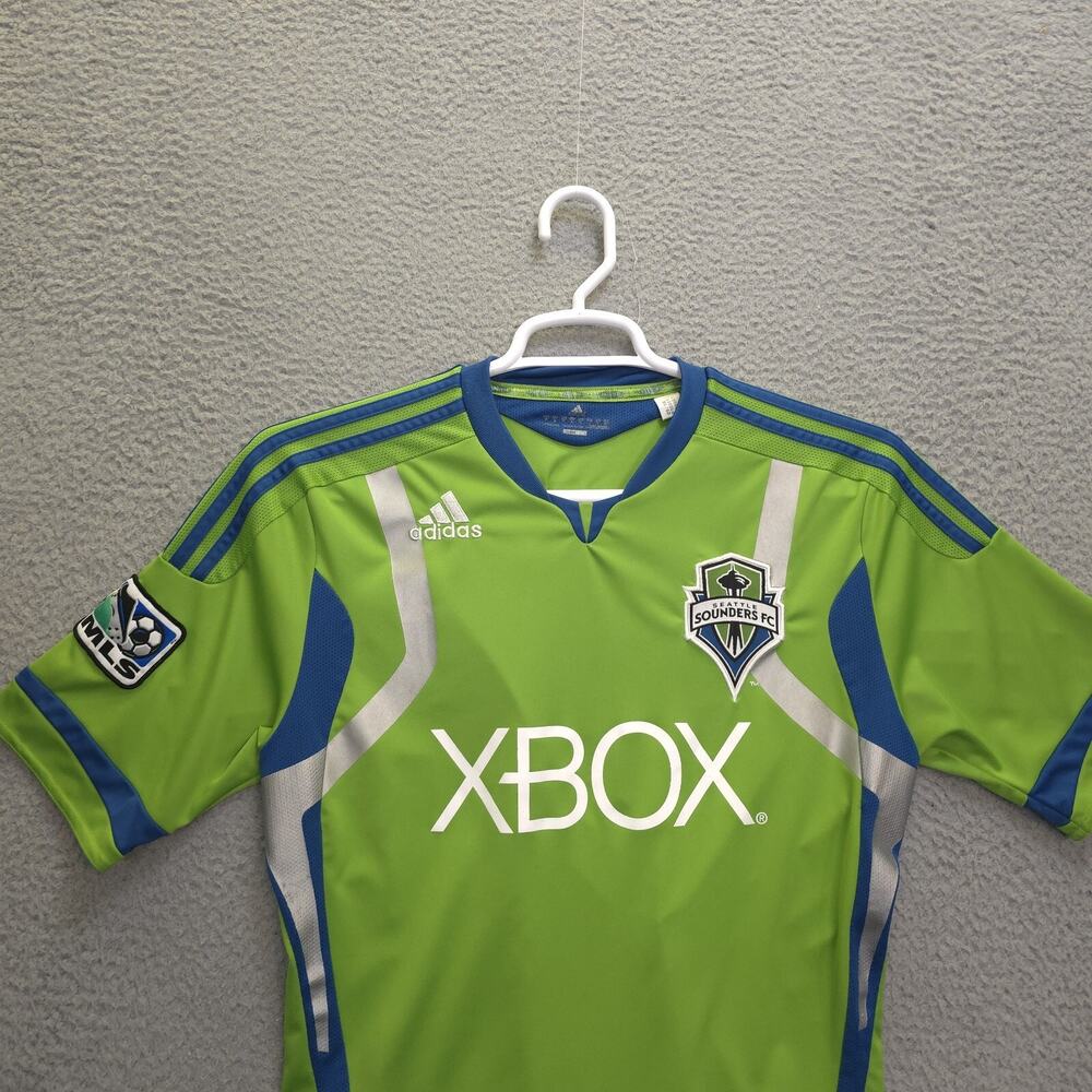 Seattle Sounders Jersey Mens Medium Adidas Climacool 11/12 Home Jhon Hurtado #34 - Picture 10 of 16
